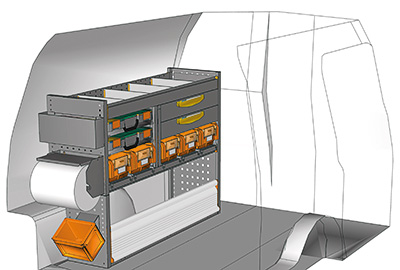 Exemples aménagement Caddy L1 H1 CA-1209-01