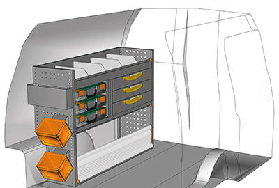 Exemples aménagement Caddy L1 H1 CA-1209-02